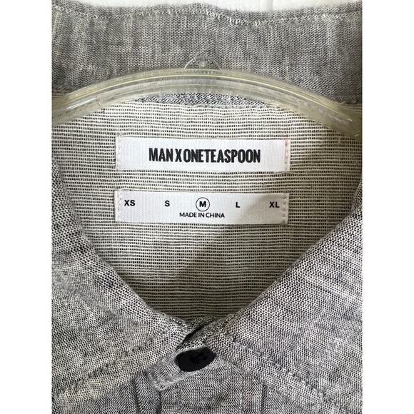 Man x One Teaspoon NWT Classic Ace Shirt Button Down Long Sleeve SZ Med - Picture 6 of 9